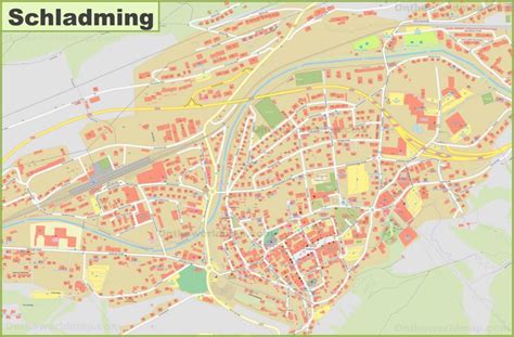 Detailed map of Schladming - Ontheworldmap.com