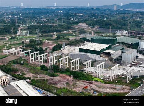 Chongqing metro: the metro to luzhou northern highway construction Stock Photo - Alamy