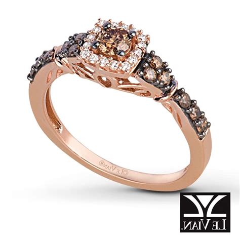 Chocolate Diamond Rose Gold Engagement Rings