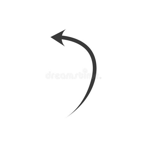 Curved Arrow Doodle stock vector. Illustration of collection - 283639433