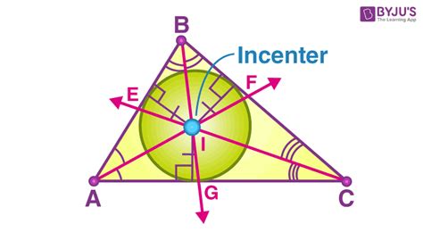 Incenter of a Triangle | Formula, Properties and Examples