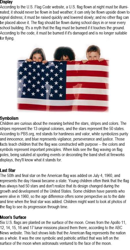 Us flag facts for kids | Childhood Education