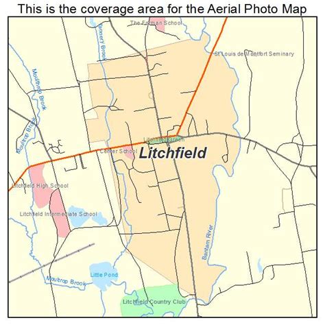 Aerial Photography Map of Litchfield, CT Connecticut