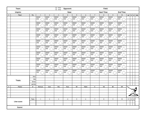 30+ Printable Baseball Scoresheet / Scorecard Templates ᐅ TemplateLab