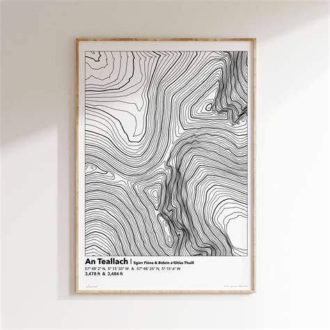 An Teallach Topography Map Print#N# – Kilo Papa Studio