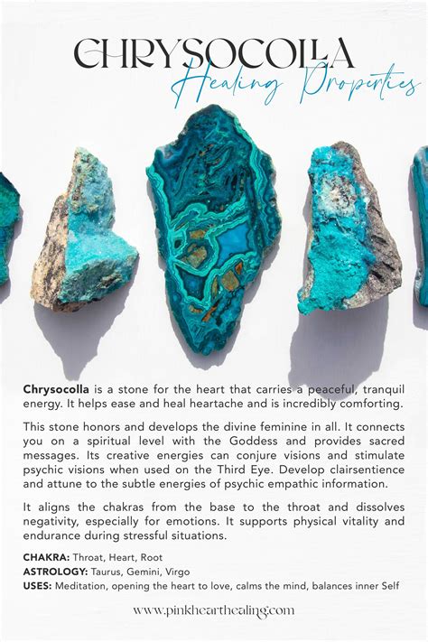 Chrysocolla | Best healing crystals, Crystals healing properties, Crystals