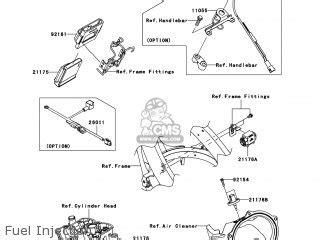 Kawasaki KX250-YCF KX250F 2012 USA parts lists and schematics