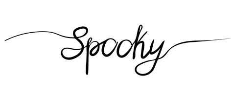 Spooky calligraphy inscription with smooth lines for Halloween 21797476 Vector Art at Vecteezy