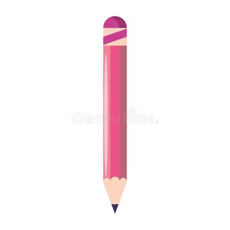 Stationery Draw Wooden Pencil Cartoon Stock Vector - Illustration of ...