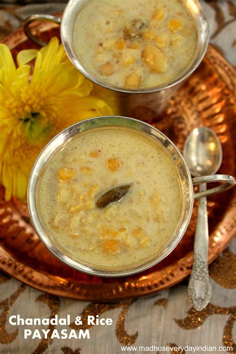 Chana Dal & Rice Payasam - Senaga Pappu Annam Payasam - Step by Step Recipe | Madhu's Everyday ...