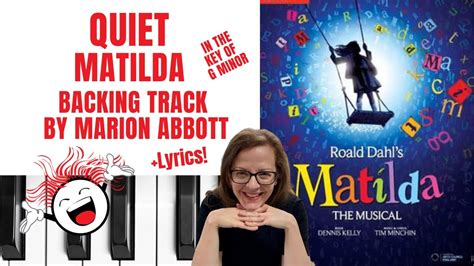 Quiet (Matilda) - Backing Track & Lyrics 🎹 *Gminor* - YouTube