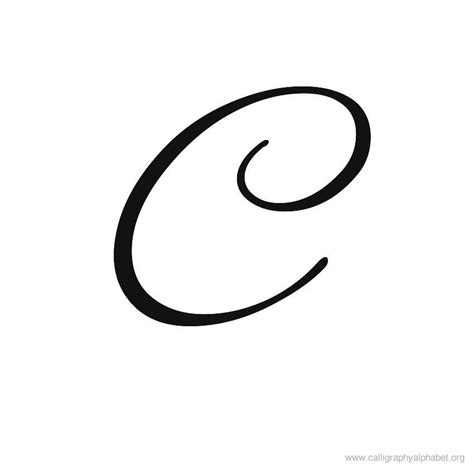 Letter C In Calligraphy