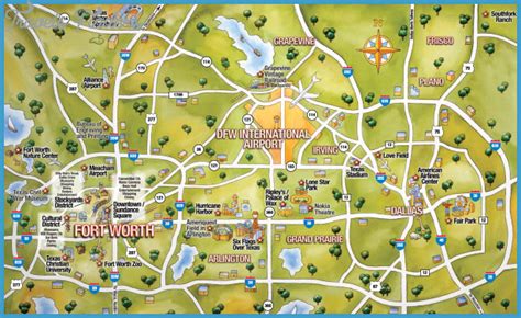 Austin Map Tourist Attractions - TravelsFinders.Com