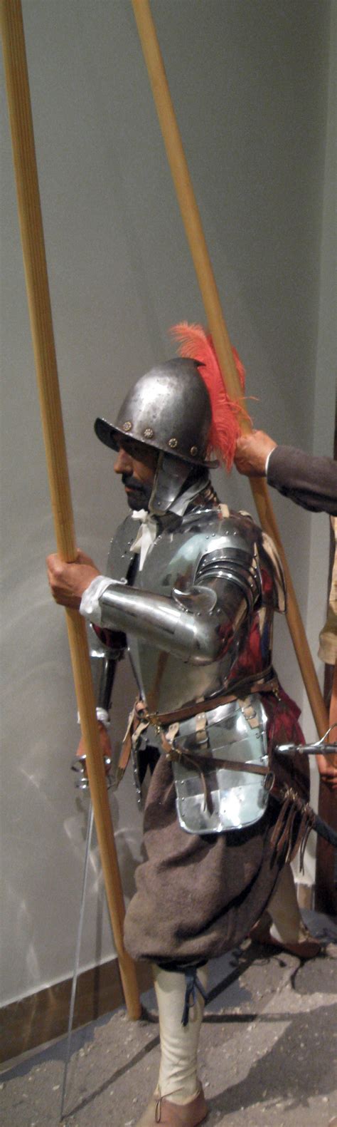 Spanish Tercio Pikeman. Armored with a coselete (the chest piece ...