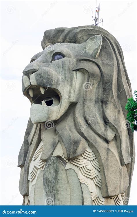 Sentosa Merlion and Merlion Park, Singapore, March 15 2019 Editorial Photo - Image of scene ...