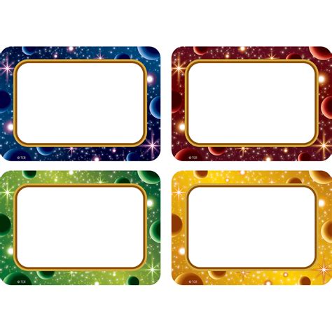 Stellar Space Name Tags/Labels Multi-Pack - TCR5854 | Teacher Created ...