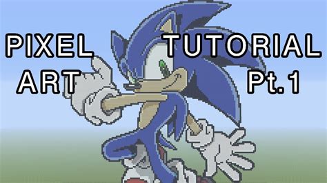 Minecraft Pixel Art Tutorial - Sonic The Hedgehog Part 1 - YouTube