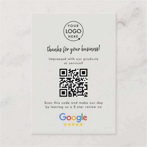 Google Review Link | QR Code Gray Business Reviews Enclosure Card | Zazzle | Business reviews ...