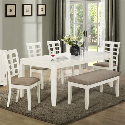 13++ White wooden dining table and chairs ideas | diningroom3