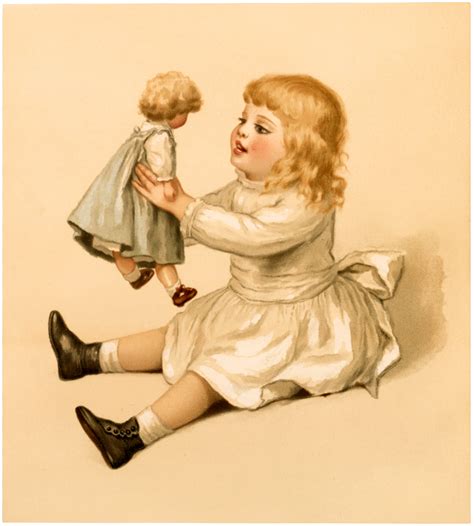 8 Vintage Girls with Dolls Images! - The Graphics Fairy