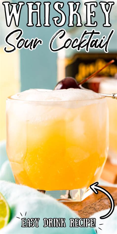 Bourbon Whiskey Sour Cocktail Recipe - Sugar and Soul