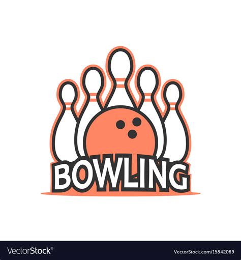 Bowling club logo Royalty Free Vector Image - VectorStock