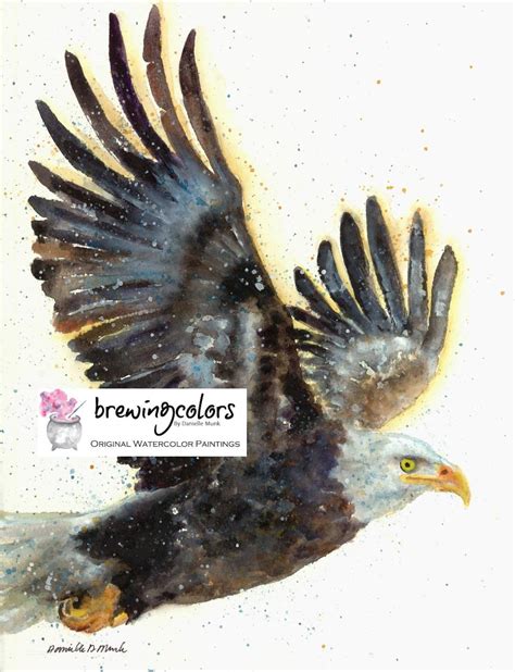 FLYING EAGLE PRINT Watercolor Eagle Print, Flying Eagle Painting, Bird ...