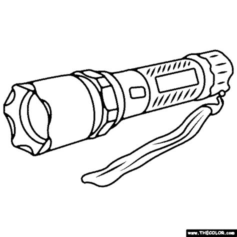 Flashlight Coloring Page