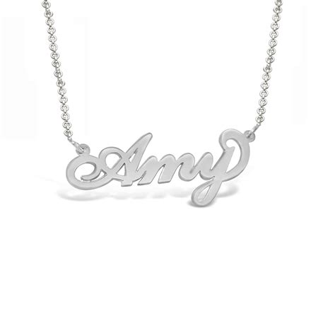 Amazon.com: Personalized Amy Name Necklace, Custom made in stock, Sterling Silver: Handmade