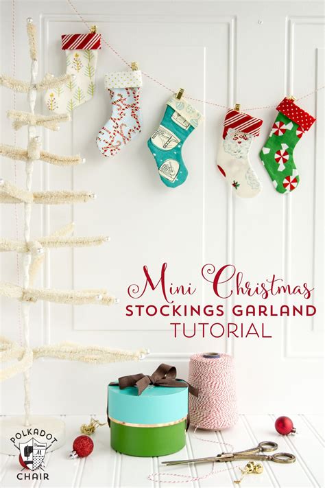 Mini Christmas Stocking Garland Tutorial - The Polka Dot Chair