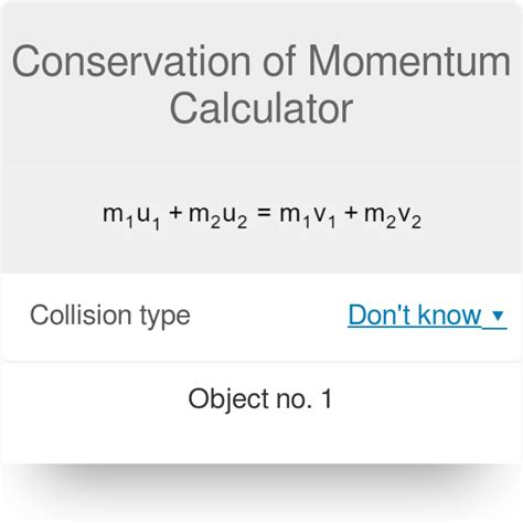 Conservation Of Momentum Equation