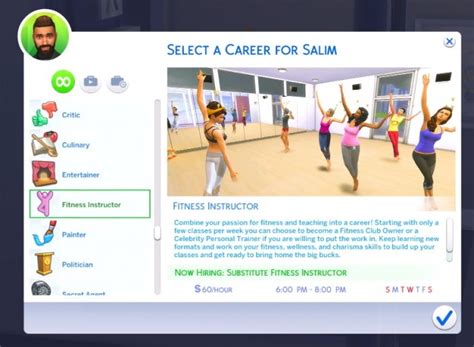 Fitness Instructor Career by PinkySimsie at Mod The Sims » Sims 4 Updates