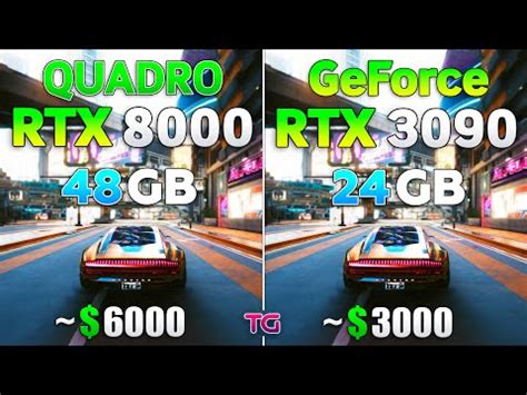 Quadro RTX 8000 vs GeForce RTX 3090 - Test in 8 Games - YouTube