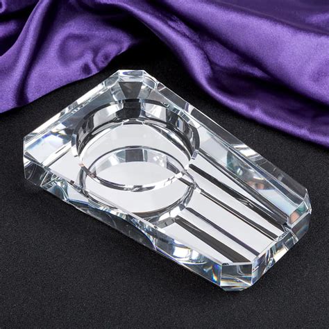 Elegant 15cm Clear Glass Crystal Cigar Ashtray Cohiba Ashtray Bar Decoration Home Decor Men ...