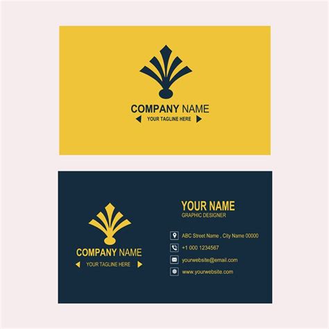 Bank or Financial Company Business Card Template Design Free PSD