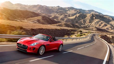 Red and black convertible coupe, Jaguar F-Type, Convertible, car, red ...