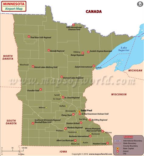 Airports in Minnesota | Minnesota Airports Map