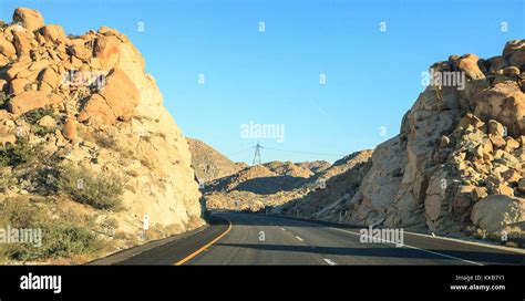 Clustered rocks in El Cajon, California, along Interstate 8 eastbound ...