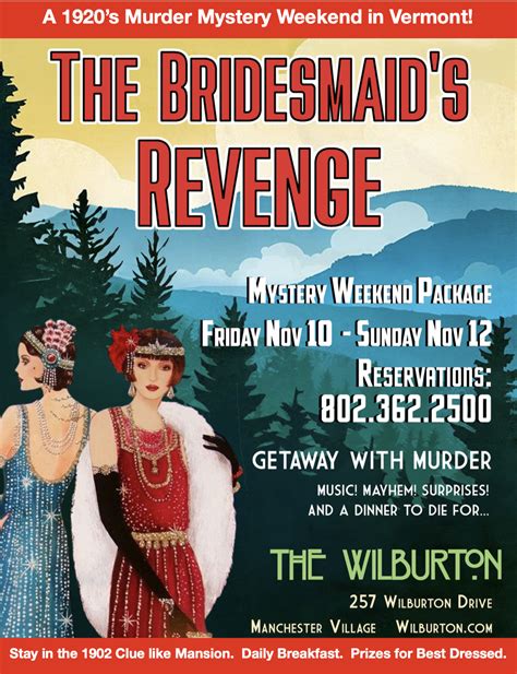 Murder Mystery Weekend Nov. 8-10, 2024 — The Wilburton: Destination ...