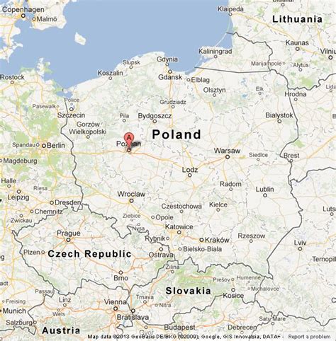 Poznan on Map of Poland - World Easy Guides