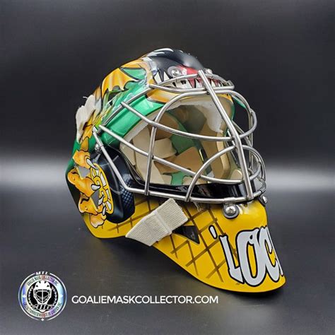 Custom Painted Goalie Mask: Blaine Lacher Goalie Mask Unsigned Boston ...