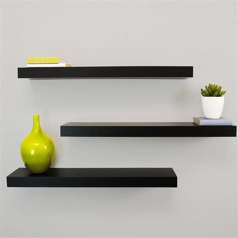 Customer Image Zoomed | Modern floating shelves, Black wall shelves ...