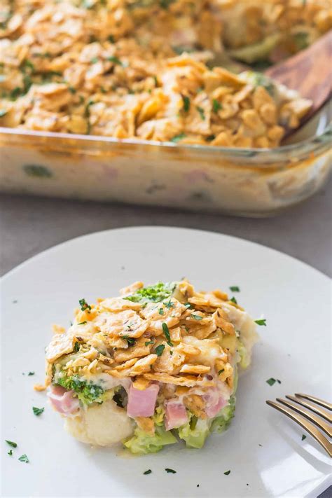 Healthy Broccoli Casserole Recipe with Ham » LeelaLicious