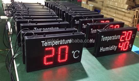 Digital Large Temperature Led Display Sign Led Temperature And Humidity ...