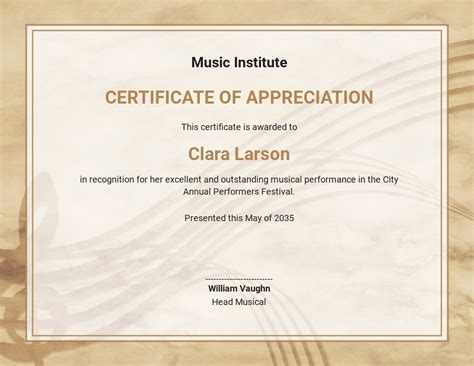 17+ FREE Music Certificate Templates [Customize & Download] | Template.net