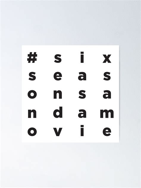 "community "six seasons and a movie" black" Poster by jennlang | Redbubble