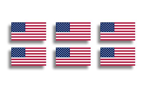 6 Mini American Flag Stickers USA Vinyl Die Cut Decal License | Etsy