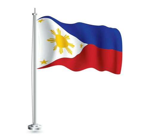 Philippine Flag. Isolated Realistic Wave Flag of Philippines Country on ...