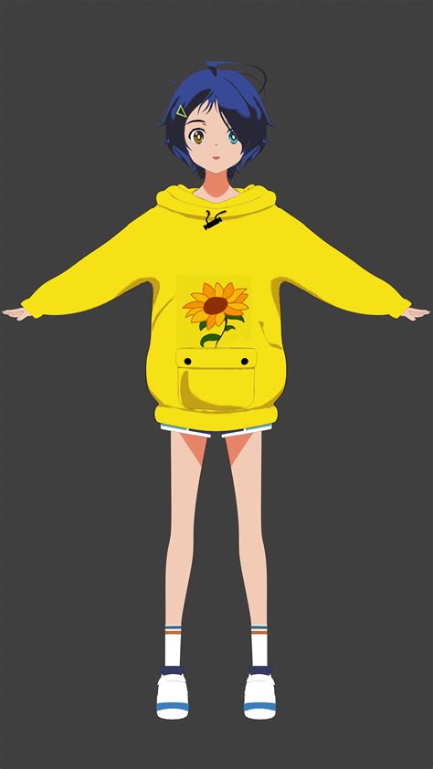 ohto ai anime girl free 3D model | CGTrader