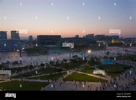 Night at the Olympic stadium Stock Photo - Alamy